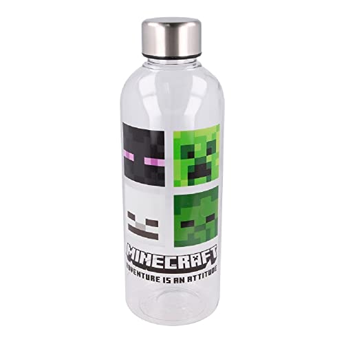 Bouteille d'eau Hydro Minecraft 850 ml - Idéal pour l'école, la maternelle ou les loisirs, bouteille d'eau sans BPA Cover