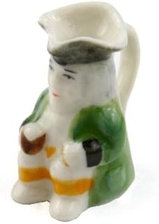 MyTinyWorld Dolls House Miniature Handmade Green Ceramic Toby Jug