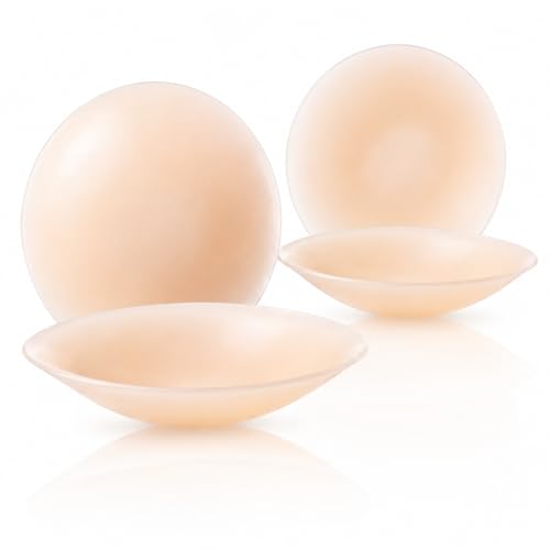 Image of 2-Pair Sticky Women's Nipple Covers - Reusable Washable Silicone Pasties