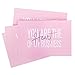 RXBC2011 Thank you Cards you are the Heart of my business PostCard Cards Package Insert for online business Pack of 50 (50 Card pink)