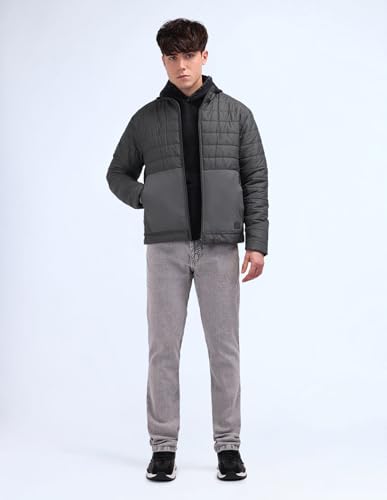 Image of Flying Machine Regular Fit Solid Padded Jacket