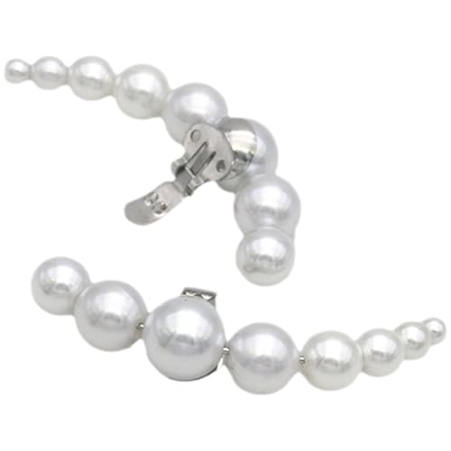 HAKIDZEL Accesorios para Zapatos de Mujer Clips de Perlas Cultivadas, Apliques Elegantes para Calzado de Fiesta y Uso Diario, 1 Par