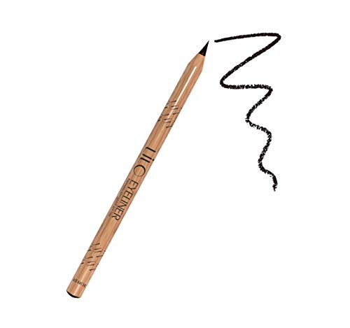 LiLo Long-Lasting Colorful Eyeliner Pencil with Macadamia Seed Oil, Vegetable Oil, Aloe Extract, Vitamin A (Shade 01 Carbon Black)