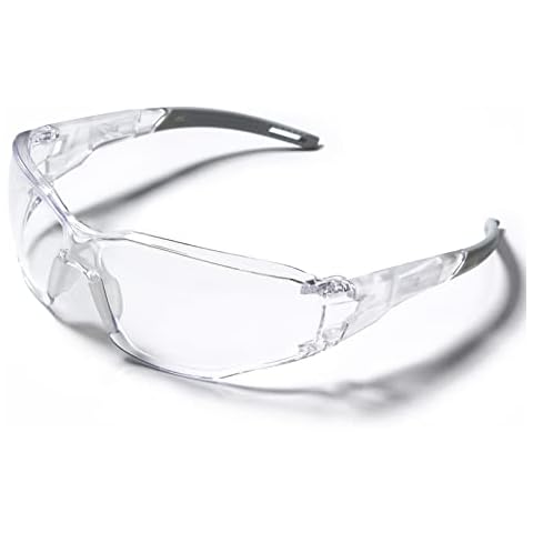 Optical Care ANSI Z87.1 Safety Glasses for Men and Women, Anti Fog Work Safety Goggles with Adjustable Frame and Clear Lenses Cover