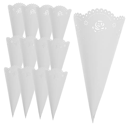 HOODANCOS Diy Paper Cones 20pcs Craft Paper Petal Holders for Vintage Wedding Decor