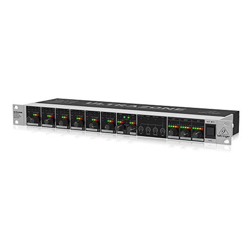 6 low noise Mic/Line inputs with Gain control, -20 dB Pad, Level/Clip indicator, +48 V phantom power and bus-assign switches