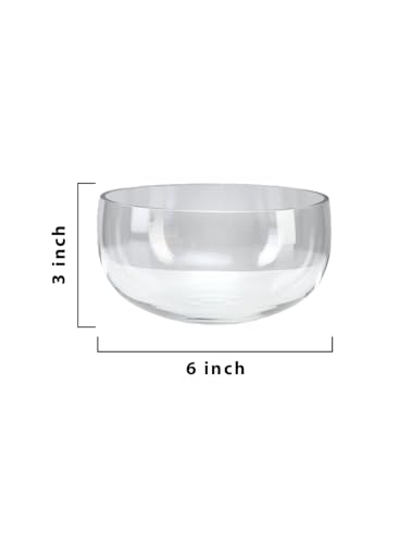 Serene Spaces Living SSLGA70715SFS Clear Round Glass Bowl, Decorative Low Glass Vase For Home, Entryway, Wedding, Flower, Floating-Candle, Fruit thumb #4