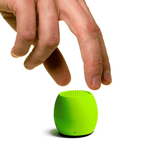 Boompods Zero Haut-parleur Bluetooth - Mini haut-parleurs étanches puissants avec double option d'appariement, fonction selfie et micro sans fil avec grand son (vert citron) Cover