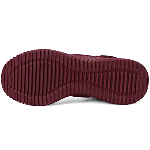 Troadlop Womens Walking Running Shoes Athletic Non Slip Tennis Fashion Sneakers Maroon Size 9.5 #TOP4