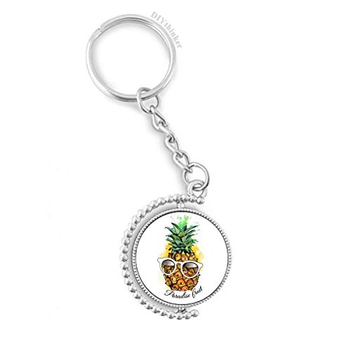 Porte-clés ananas anti-torsion avec anneau rotatif pour trousseau