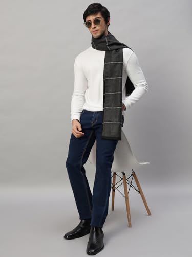Image of Ravaiyaa - Attitude is everything Men's Reversible Stripe Pattern Winter Wool Scarf, Muffler 72 inchx12 inch Inch