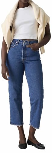 Levi's Ribcage Straight Ankle Jeans, Jazz Pop, 25W / 27L Donna