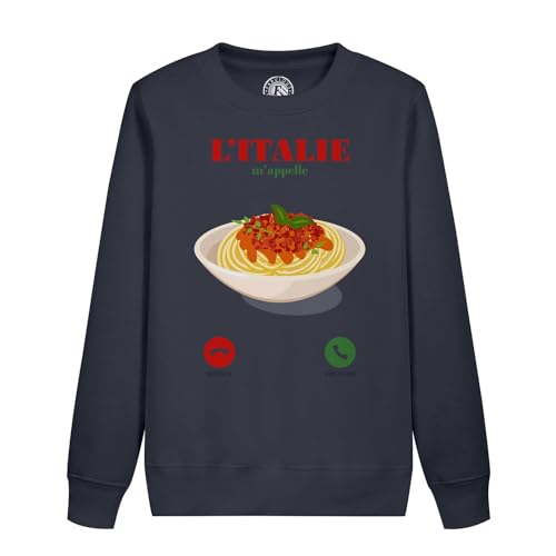 Sweatshirt enfant Italie imprimé spaghetti nourriture motif humoristique