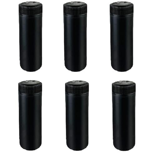 Meokro 6pcs Plastic Loose Powder Bottle, Mini Empty Talcum Bottle Refillable Cosmetic Powder Dispenser Travel Cosmetic Glitter Eye Shadow Shaker with Sifter and Lids(100ml)