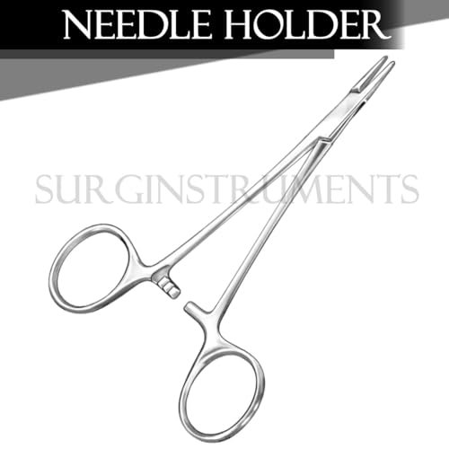 Webster Needle/Suture Holder Driver with Ultra Smooth Jaws (SNAG -Free) - Ratcheted/Locking Mechanism Forceps - HIGH Quality Stainless Steel (6, 6\") - Thumbnail 3