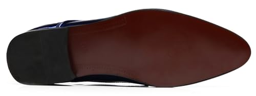 Men's Loafers Dress Shoes Patent Leather Glitter Prom Tuxedo Slip-on Suit Shoes4