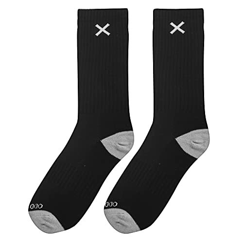 Image of Odd Sox - Basix Heather Athletic Crew Socks - Knit Cotton Cushioned Breathable Arch Support - Unisex Sizing