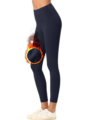 Tolaler Leggins Termicos Mujer, Suaves y Cómodos Pantalones de Yoga Moldeadores de Cintura Alta para Mujer Mallas Invierno Mujer Opacos y Elásticos con Bolsillos/Deporte/Fitness/Ocio