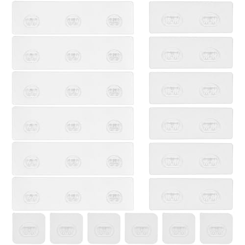 Jxztiecy 18 Pack Shower Caddy Adhesive Replacement Shower Shelf Strong Adhesive Hooks No Drilling Transparent WaterProof Strips for Bathroom Shelves & Kitchen Racks