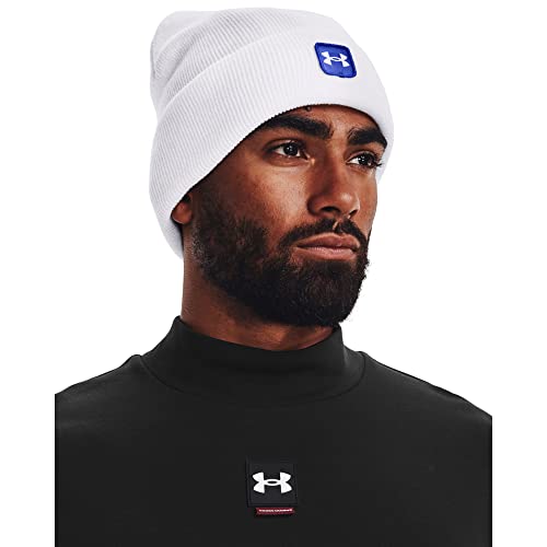 Under Armour Unisex Halftime Cuff Beanie , (100) White / Versa Blue / White , One Size Fits All #TOP26