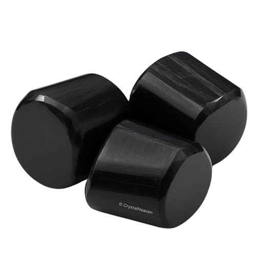 Image of Certified Natural Black Tourmaline Crystal Healing Tumbled Stone, Natural Polished Crystals for DIY Crafts, Manifestation, Meditation, Pooja Feng Shui and Reiki Healing (30 Grams)