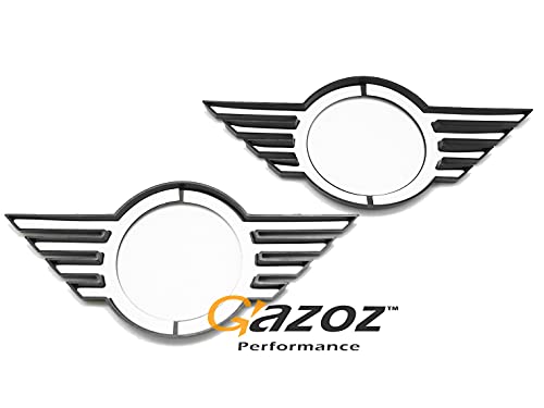 Image of Front & Rear Glossy Black Emblem Badge Cover Compatible with 17+ Countryman F60