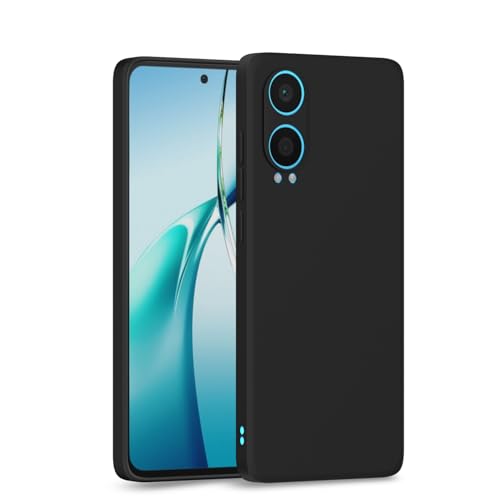 Image of Outlouders Back Cover for OnePlus Nord CE 4 Lite 5G | Camera Protection | Durable Soft Matte Silicone Bumper Case (Black)