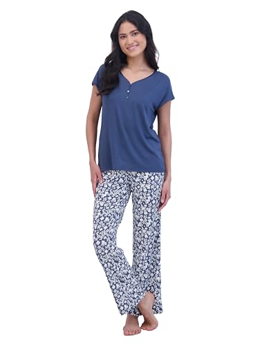 Lucky Brand Women's Pajama Set - 2 Piece Henley Sleep Shirt and Lounge Pants - Sleepwear for Women (S-XL)