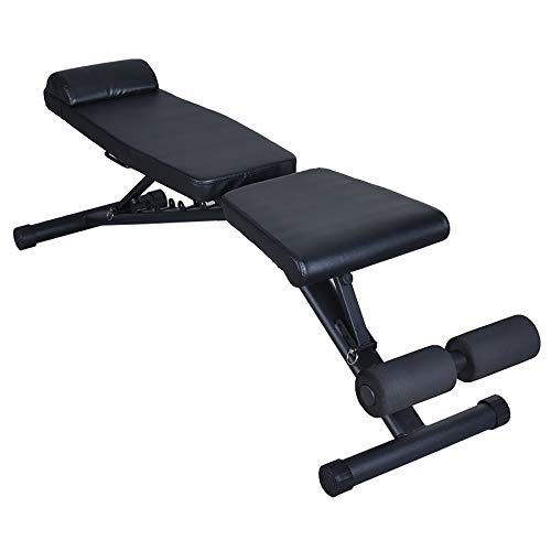 Adjustable / Foldable Weight Bench for Weightlifting and gym strength training equipment at home, Incline and Decline Workout Bench Press folds for Space Saving - No Assembly needed