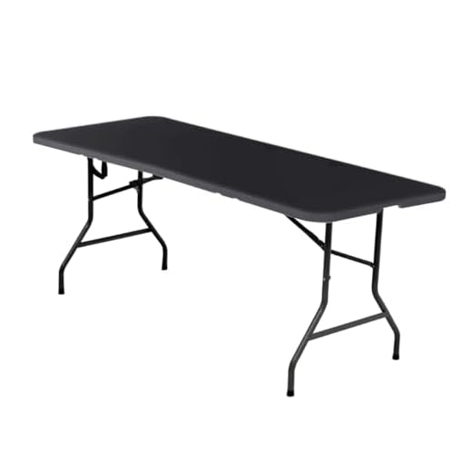 Mesa Dobrável Para Churrasco Maxchief 1,80 Mts C/alça Preto