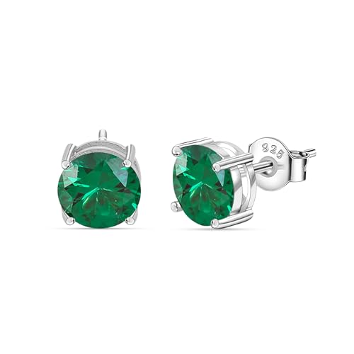 Image of Ornate Jewels 925 Silver 2 Carat American Diamond Solitaire Stud Earrings for Women and Girls | With Certificate of Authenticity and 925 Stamp | Life-time Warranty*