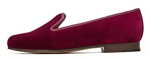 Image of Journey West Women's Velvet Loafer Flat with Embroidery Velvet Slippers