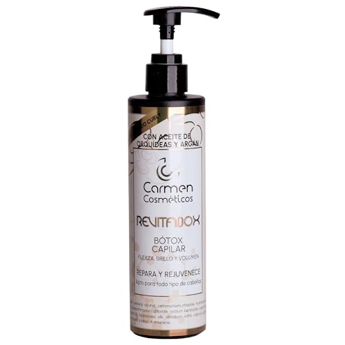 Revitabox Reparador Capilar 250ml. Tratamiento cabello dañado. Fortalece, Hidrata y Nutre. Con aceite de Argán y Orquideas.