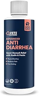 Vets Preferred Anti Diarrhea Liquid for Dogs - Dog Diarrhea Relief with Pectin and Kaolin (8 oz.) | Once Every 12 Hours for Dog Diarrhea & Dog Gas Relief