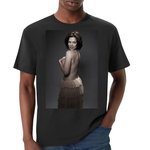 Hayley Atwell - Premium Men's Crewneck T-Shirt – Soft, Comfortable & Stylish Everyday Wear PTR G401533, Black, Small
