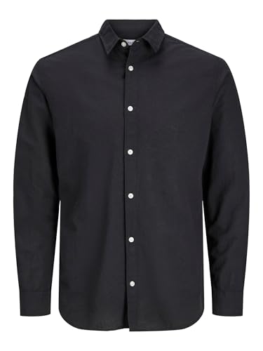 JACK&JONES PLUS JJEBREEZE LS SN PLS - Camiseta, Negro, 5XL