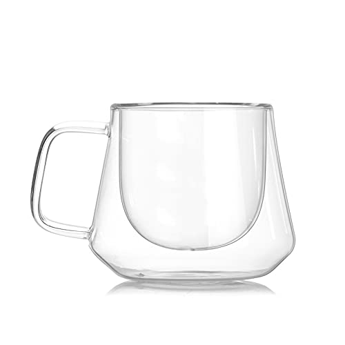 ZZLLFF Vidrio de Doble Pared Anti Scald Bar Cafe Casa Profesional Barista Taza De Café Té Espresso Termó Taza De Taza De…