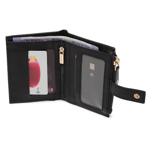 Image of Fastrack Solid Multifold Wallet for Women, Girls and Ladies | with Magnetic Closure