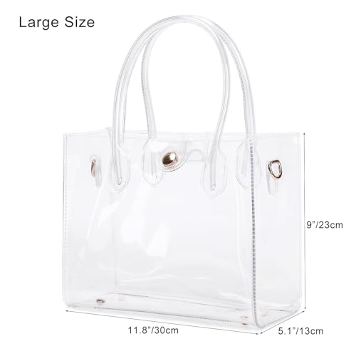 Bolso transparente para mujer, bolsa tote aprobada para estadio miniatura 5
