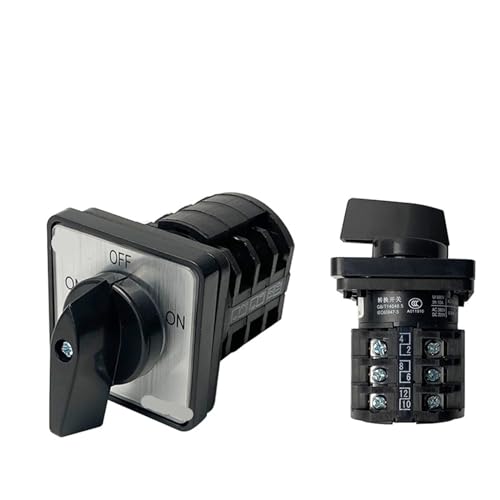 Interrupteur à came rotatif ON-OFF-ON 10A inverseur de source 3 pôles 12 bornes LW8-10