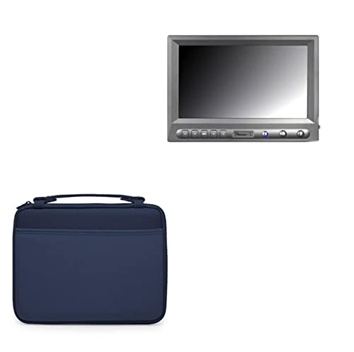 BoxWave Case Compatible with Avinair AV-FPV-819WDT - Hard Shell Briefcase, Slim Messenger Bag Briefcase Cover Side Pockets - Navy