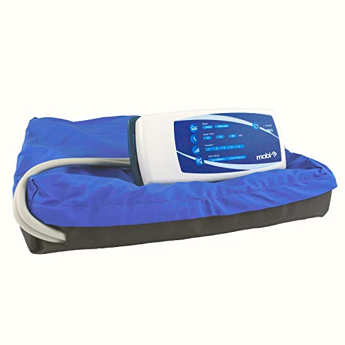 M PAIN MANAGEMENT TECHNOLOGIES Alternating Pressure Wheelchair Cushion by MobiCushion - Pneumatic Air Pillow - Relief for Pressure Sores - Blue
