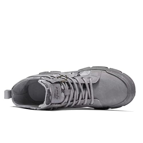 TERBOFIN Tactical Military Boots for Men Comfort Combat Boots Lightweight Camouflage Mid-top Canvas Boots with Soft Out-sole for Casual Work Walking4