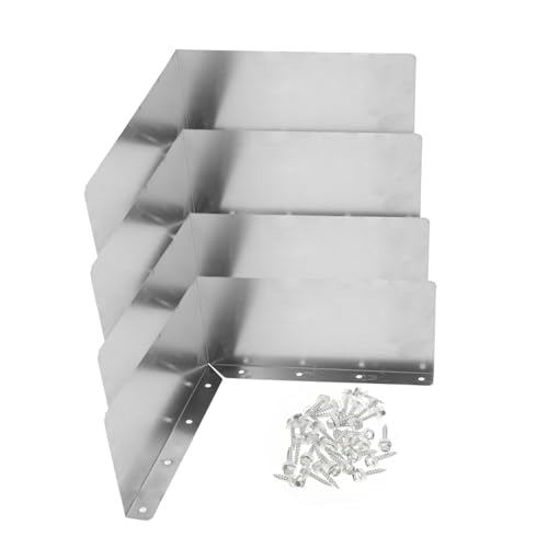 EXHUMKY 4 Stück Aluminium Dachrinnen spritzschutz Gebogener Regenwasser umleiter für Hausecken Langlebiger Dachrinnenfilter Passgenau für Gartenhausdach Schützt Fundament vor