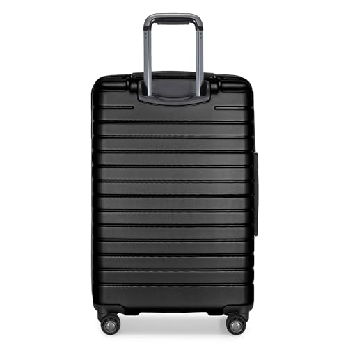 Image of Traveler's Choice Archer Polycarbonate Hardside Spinner Luggage Set,Tie Down Straps, Black, 3-Piece