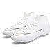 WANEMIL Unisex Adults TF/FG Soccer Cleats Youth Football Competition Training Soccer Shoe for Indoor Outdoor (11, White Soccer Cleats)