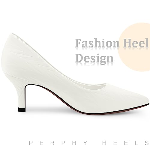 Perphy Pointed Toe Kitten Heels Pumps Leaf Print Classic Dress Wedding Shoes for Women4