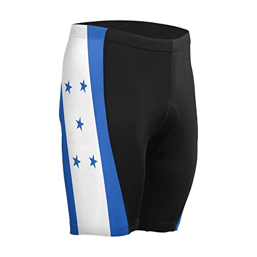 Honduras Flag Men's Bike Shorts Padded Cycling Bicycle Biking Shorts Tight Multicolor