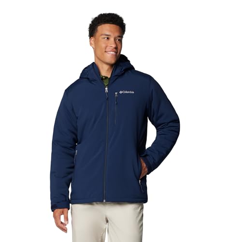 Columbia Gate Racer Softshell, Chaqueta De Softshell Cortavientos Hombre, Collegiate Navy, L