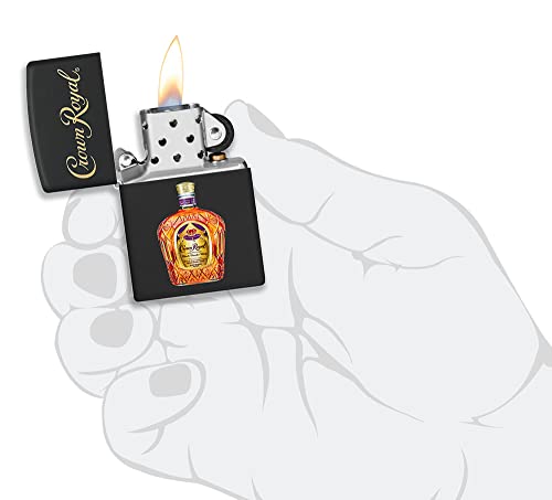 Encendedor Zippo Crown Royal Negro Mate miniatura 5
